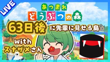 63日後に先輩に見せる島。初見の後輩が『あつまれどうぶつの森』実況するぞ！【なな湖のあつ森】#100島