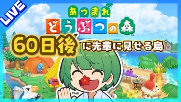 60日後に先輩に見せる島。初見の後輩が『あつまれどうぶつの森』実況するぞ！【なな湖のあつ森】#100島