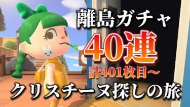 【あつ森 配信】深夜に突然の離島ガチャ401枚目～！クリスチーヌ探しの旅！【あつまれどうぶつの森】