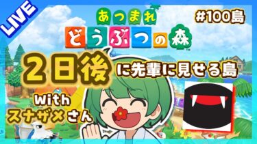 ２日後に先輩に見せる島。初見の後輩が『あつまれどうぶつの森』実況するぞ！【なな湖のあつ森】#100島