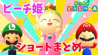 【あつ森アニメ】ピーチ姫のセレブな生活ショートまとめ動画マリオとはちがいすぎる毎日【マリオがしゃべる】