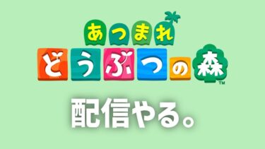 あつ森配信やる。通信あり【あつまれどうぶつの森】