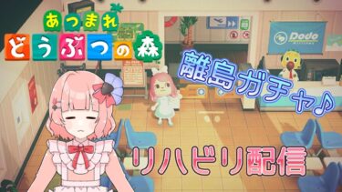 【あつまれどうぶつの森】活動休止中の短時間リハビリ配信！枠が空いたので離島ガチャやっていくよ【あつ森】＃３０