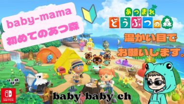 baby-baby-ch 　ゲーム実況【参加型配信】あつまれどうぶつの森by秘密兵器【嫁さん】少しやります