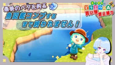 【あつ森】魚図鑑コンプリートするまで終われません！最後の１匹ベタが手強かった…＃７６【買い物禁止縛り】