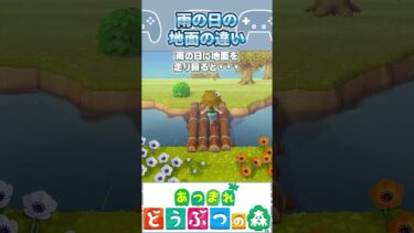 雨の日の地面の違い！？　【どうぶつの森】　＃ゲーム　＃小ネタ　＃どうぶつの森