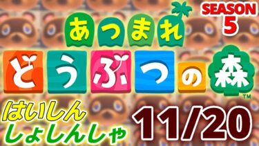 【配信初心者の】あつまれどうぶつの森「11/20」～今日こそモニターアームを設置するんだ～【SEASON 5】