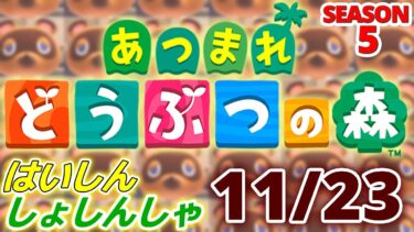 【配信初心者の】あつまれどうぶつの森「11/23」～有線マウスから無線マウスに買い替えキーボードも無線にしたくなってきた～【SEASON 5】